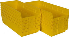Akro-Mils - 17-7/8" Deep, Yellow Hopper Shelf Bin - 4" High x 8-3/8" Wide x 17-7/8" Long - Exact Tooling