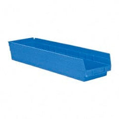 Akro-Mils - 23-5/8" Deep, Blue Hopper Shelf Bin - 4" High x 6-5/8" Wide x 23-5/8" Long - Exact Tooling