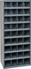 Durham - 36 Bin Bin Shelving Unit with Openings - 17-7/8 Inch Overall Width x 12 Inch Overall Depth x 42 Inch Overall Height, Gray Steel Bins - Exact Tooling
