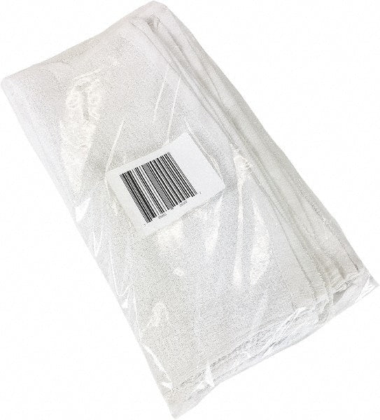 PRO-SOURCE - 19 Inch Long x 16 Inch Wide Virgin Cotton Utility Towels - White, Terry Cloth, Medium Lint, 12 Sheets per Pack, Bag - Exact Tooling