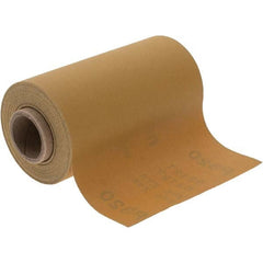 Made in USA - 320 Grit, Aluminum Oxide Adhesive Backed Sanding Sheets - Paper, 4-1/2" x 10 Yds., C Weighted Backing - Exact Tooling