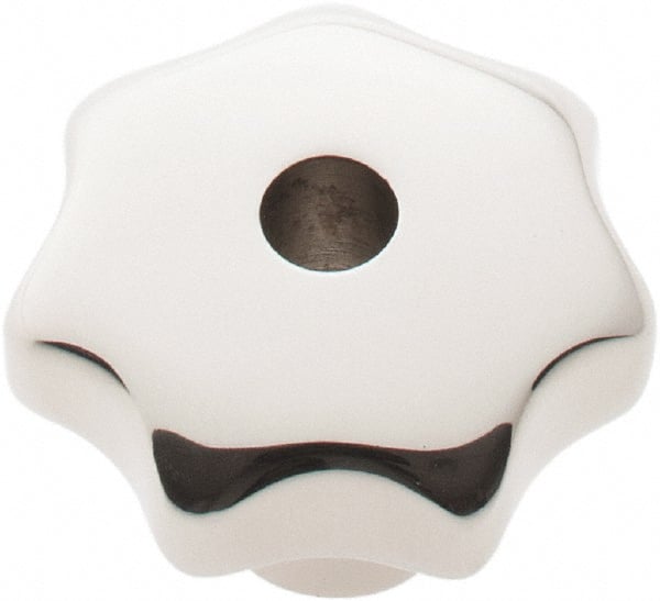 KIPP - 1-1/4" Head Diam, 7 Point Lobed Knob - 1/4" Hole, Stainless Steel - Exact Tooling