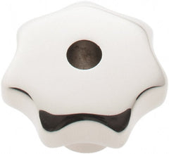 KIPP - 1-1/4" Head Diam, 7 Point Lobed Knob - 1/4" Hole, Stainless Steel - Exact Tooling