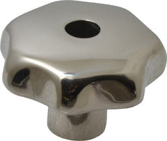KIPP - 1.57" Head Diam, 7 Point Lobed Knob - 5/16" Hole, Stainless Steel - Exact Tooling