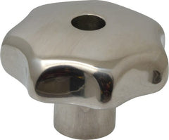 KIPP - 1.96" Head Diam, 7 Point Lobed Knob - 3/8" Hole, Stainless Steel - Exact Tooling