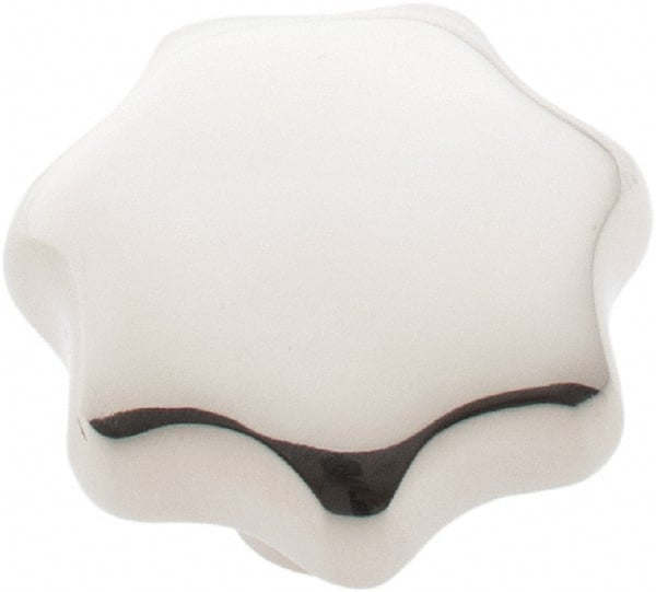 KIPP - 1-1/4" Head Diam, 7 Point Lobed Knob - 1/4" Hole, Stainless Steel - Exact Tooling