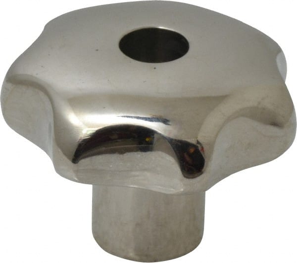 KIPP - 1-1/4" Head Diam, 7 Point Lobed Knob - 1/4-20 Hole, Stainless Steel - Exact Tooling