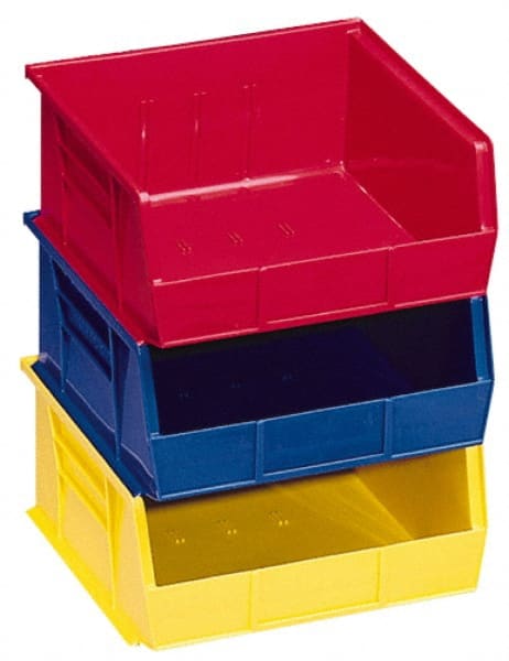 Akro-Mils - 50 Lb. Load Capacity, 10-3/4" Deep, Red Polymer Hopper Stacking Bin - 7" High x 8-1/4" Wide x 10-3/4" Long - Exact Tooling