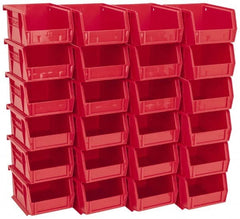 Akro-Mils - 10 Lb. Load Capacity, 5-3/8" Deep, Red Polymer Hopper Stacking Bin - 3" High x 4-1/8" Wide x 5-3/8" Long - Exact Tooling
