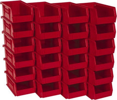 Akro-Mils - 10 Lb. Load Capacity, 7-3/8" Deep, Red Polymer Hopper Stacking Bin - 3" High x 4-1/8" Wide x 7-3/8" Long - Exact Tooling