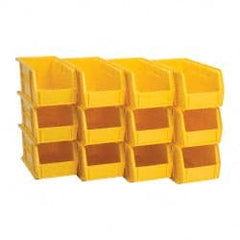 Akro-Mils - 30 Lb. Load Capacity, 10-7/8" Deep, Yellow Polymer Hopper Stacking Bin - 5" High x 5-1/2" Wide x 10-7/8" Long - Exact Tooling