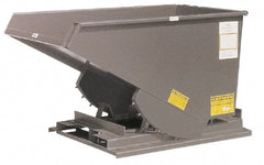 Made in USA - 6,000 Lb Load Capacity, 5 Cu Yd, Steel Self-Dumping Hopper - 104" Wide x 71" Long x 55" High - Exact Tooling