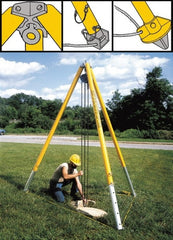 Spanco - 4,000 Lb Load Capacity, Aluminum Tripod Crane - Exact Tooling