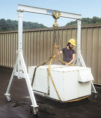 Spanco - 4,000 Lb Load Capacity Aluminum Gantry Crane - 10' Span - Exact Tooling