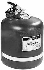 Justrite - 5 Gal Polyethylene Type I Safety Can - 16" High x 12-3/4" Diam, Red - Exact Tooling