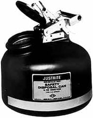 Justrite - Safety Disposal Cans Capacity (Gal.): 5.00 Material: Polyethylene - Exact Tooling