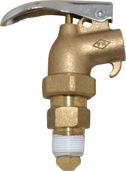 Justrite - 3/4" NPT Brass Adjustable Drum Faucet - FM Approved, Internal Arrester, Self Closing - Exact Tooling