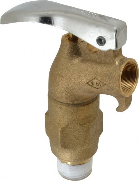 Justrite - 3/4" NPT Brass Rigid Drum Faucet - FM Approved, No Arrester, Self Closing - Exact Tooling
