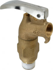Justrite - 3/4" NPT Brass Rigid Drum Faucet - FM Approved, No Arrester, Self Closing - Exact Tooling