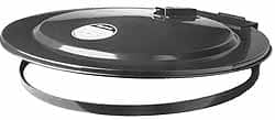 Justrite - 30 Gal, Steel Drum Cover - Hinged Self-Closing Drum Cover - Exact Tooling