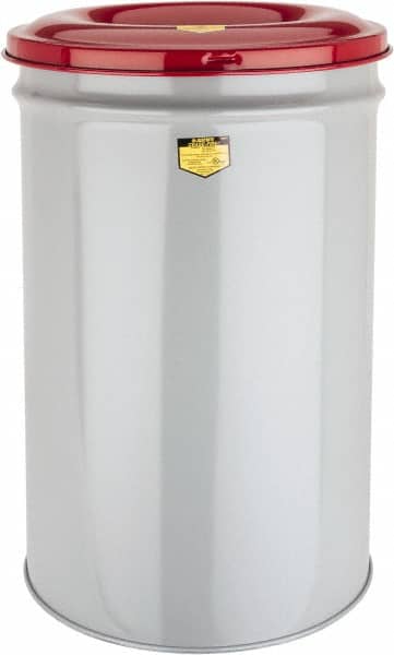 Justrite - 30 Gallon Complete Unit Fire Resistant Steel Drum and Head - 19-1/4 Inch Outside Diameter, 7 Inch Opening Diameter, 29-3/4 Inch High, FM and UL Standards - Exact Tooling