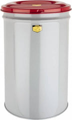 Justrite - 30 Gallon Complete Unit Fire Resistant Steel Drum and Head - 19-1/4 Inch Outside Diameter, 7 Inch Opening Diameter, 29-3/4 Inch High, FM and UL Standards - Exact Tooling