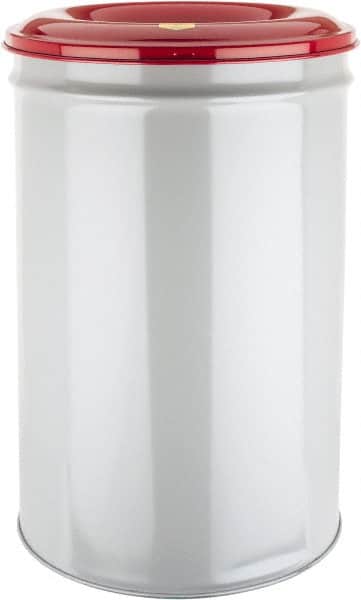 Justrite - 55 Gallon Complete Unit Fire Resistant Steel Drum and Head - 23-3/4 Inch Outside Diameter, 7-7/8 Inch Opening Diameter, 35-1/2 Inch High, FM Standards - Exact Tooling