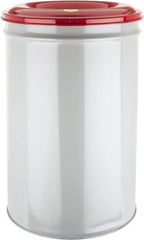 Justrite - 55 Gallon Complete Unit Fire Resistant Steel Drum and Head - 23-3/4 Inch Outside Diameter, 7-7/8 Inch Opening Diameter, 35-1/2 Inch High, FM Standards - Exact Tooling