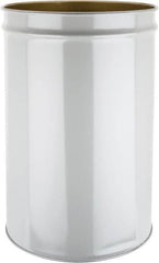 Justrite - 55 Gallon Fire Resistant Steel Drum - 23-3/4 Inch Outside Diameter, 34-1/2 Inch High - Exact Tooling