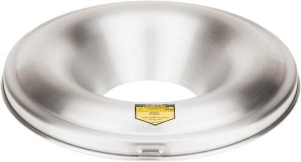 Justrite - Aluminum Steel Fire Resistant Head - 19-7/8 Inch Outside Diameter, 30 Gallon Complete Drum, 7 Inch Opening Diameter, FM and UL Standards - Exact Tooling
