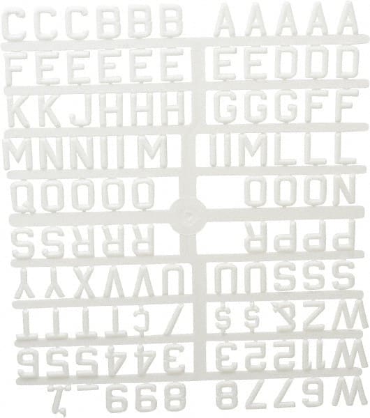 Ghent - Plastic Letter Kits Type: Reusable Letters Display Size: 3/4 (Inch) - Exact Tooling