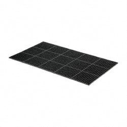 Wearwell - 5' Long x 3' Wide x 7/8" Thick, Anti-Fatigue Modular Matting Tiles - Black, For Dry & Wet Areas, Series 477 - Exact Tooling