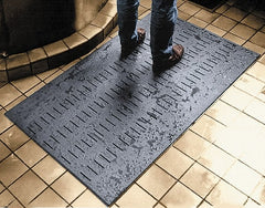 Wearwell - 30' Long x 3' Wide, Dry/Wet Environment, Anti-Fatigue Matting - Black, Vinyl with Vinyl Base, Beveled on 4 Sides - Exact Tooling