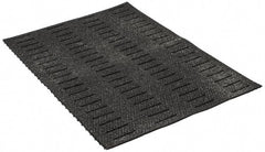 Wearwell - 3' Long x 2' Wide, Dry/Wet Environment, Anti-Fatigue Matting - Black, Vinyl with Vinyl Base, Beveled on 4 Sides - Exact Tooling