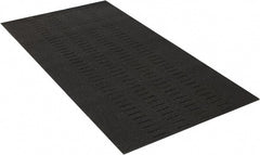 Wearwell - 6' Long x 3' Wide, Dry/Wet Environment, Anti-Fatigue Matting - Black, Vinyl with Vinyl Base, Beveled on 4 Sides - Exact Tooling