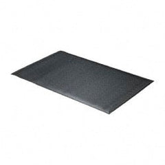 Wearwell - 5' Long x 3' Wide, Dry Environment, Anti-Fatigue Matting - Black, Vinyl with Vinyl Sponge Base, Rounded on 4 Sides - Exact Tooling