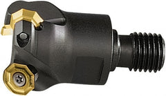 Seco - 43° Lead Angle, 50mm Max Cut Diam, 42mm Min Cut Diam, 3.5mm Max Depth of Cut, Indexable Chamfer and Angle End Mill - 3 Inserts, OF.. 05.. Insert Style, 40mm Overall Length, Through Coolant, Modular Connection - Exact Tooling