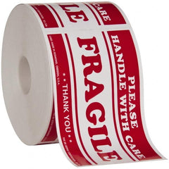 Made in USA - Fragile Please Handle With Care Shipping Label - 5" High x 3" Wide - Exact Tooling