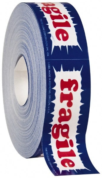 Made in USA - Fragile Shipping Label - 3" High x 1" Wide - Exact Tooling