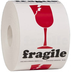 Made in USA - Fragile Shipping Label - 3" High x 4" Wide - Exact Tooling
