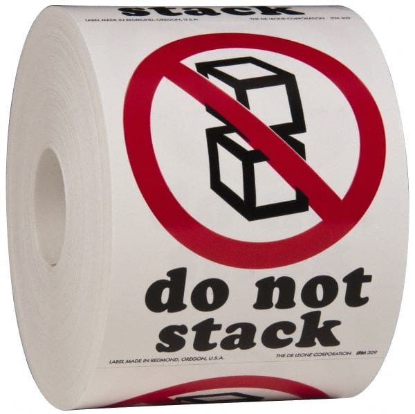 Made in USA - Do Not Stack Shipping Label - 3" High x 4" Wide - Exact Tooling