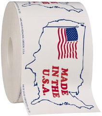 Made in USA - Made in the U.S.A. Shipping Label - 5" High x 3" Wide - Exact Tooling