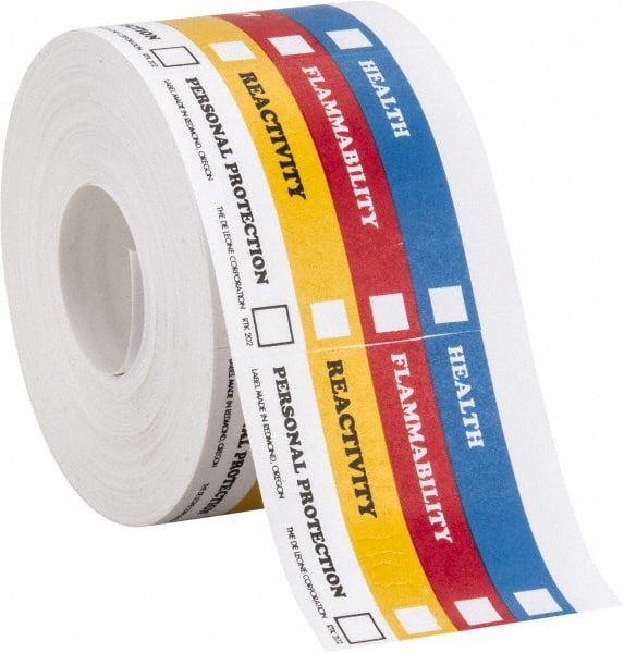 Made in USA - Health, Flammability, Reactivity, Personal Protection Shipping Label - 2" High x 2" Wide - Exact Tooling