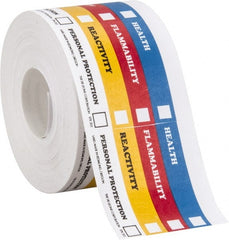 Made in USA - Health, Flammability, Reactivity, Personal Protection Shipping Label - 2" High x 2" Wide - Exact Tooling