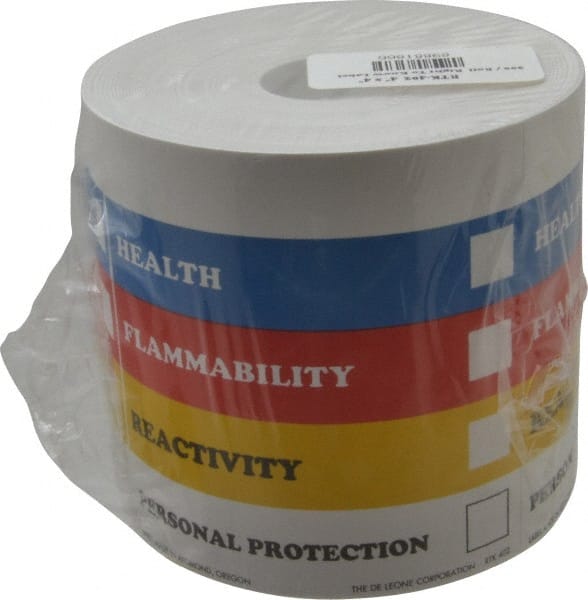 Made in USA - Health, Flammability, Reactivity, Personal Protection Shipping Label - 4" High x 4" Wide - Exact Tooling