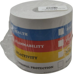 Made in USA - Health, Flammability, Reactivity, Personal Protection Shipping Label - 4" High x 4" Wide - Exact Tooling