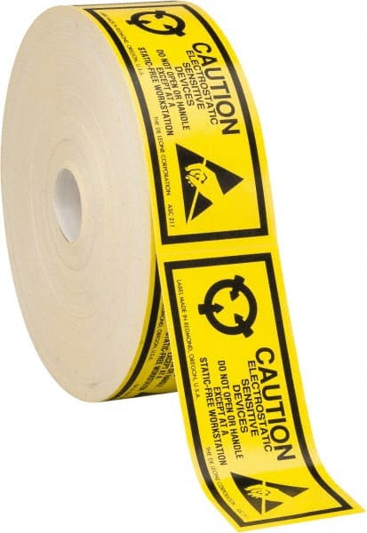 Made in USA - Caution Electrostatic Sensitive Devices Shipping Label - 5" High x 2" Wide - Exact Tooling