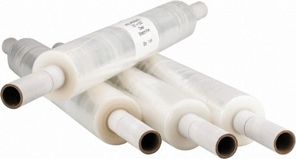 Stretch Associates - 20" x 1,000' 80 Gauge Clear Hand Held Stretch & Pallet Wrap with Extended Core - 80 Gauge, Clear - Exact Tooling