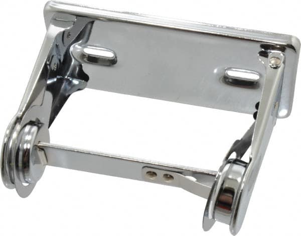 Value Collection - Standard Single Roll Steel Toilet Tissue Dispenser - 6" Wide x 2-3/4" High x 4-1/4" Deep, Silver - Exact Tooling