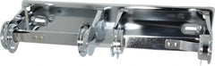 Value Collection - Standard Double Roll Steel Toilet Tissue Dispenser - 12-1/4" Wide x 2-3/4" High x 4-1/4" Deep, Silver - Exact Tooling